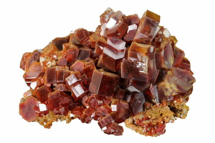 Deep Red Vanadinite Crystal Cluster - Huge Crystals! #157035